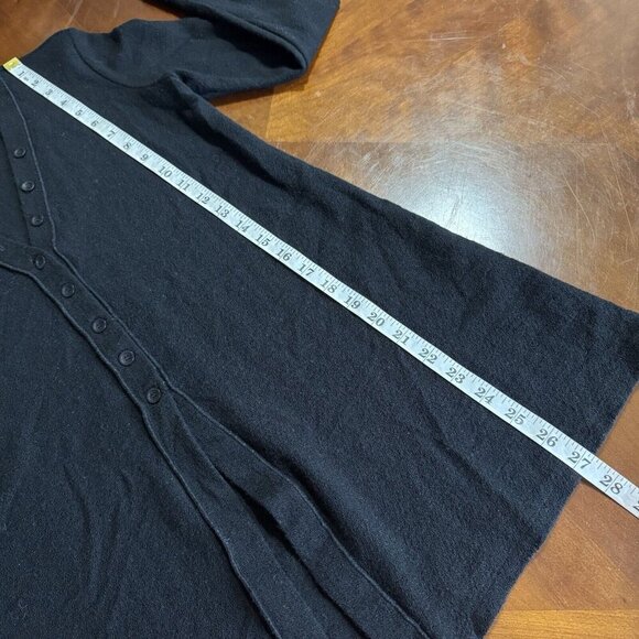 Vintage EILEEN FISHER  100% Wool Cardigan Sz PP Black Button Front Women’s - Picture 11 of 16